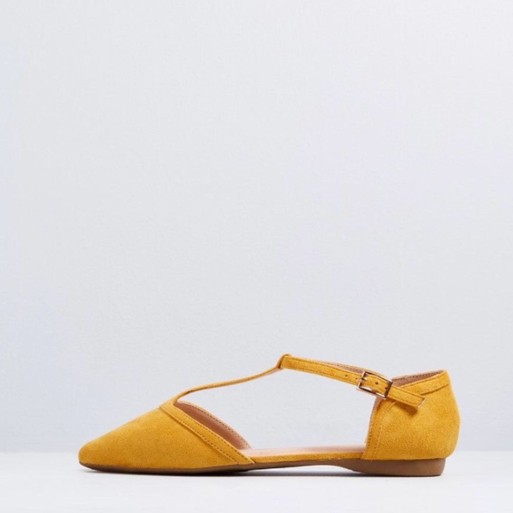 ModCloth Turn Back Prime Yellow Suede Flats - Picture 4 of 6